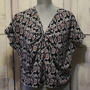 Greylin Geometric Boho Blouse Size S